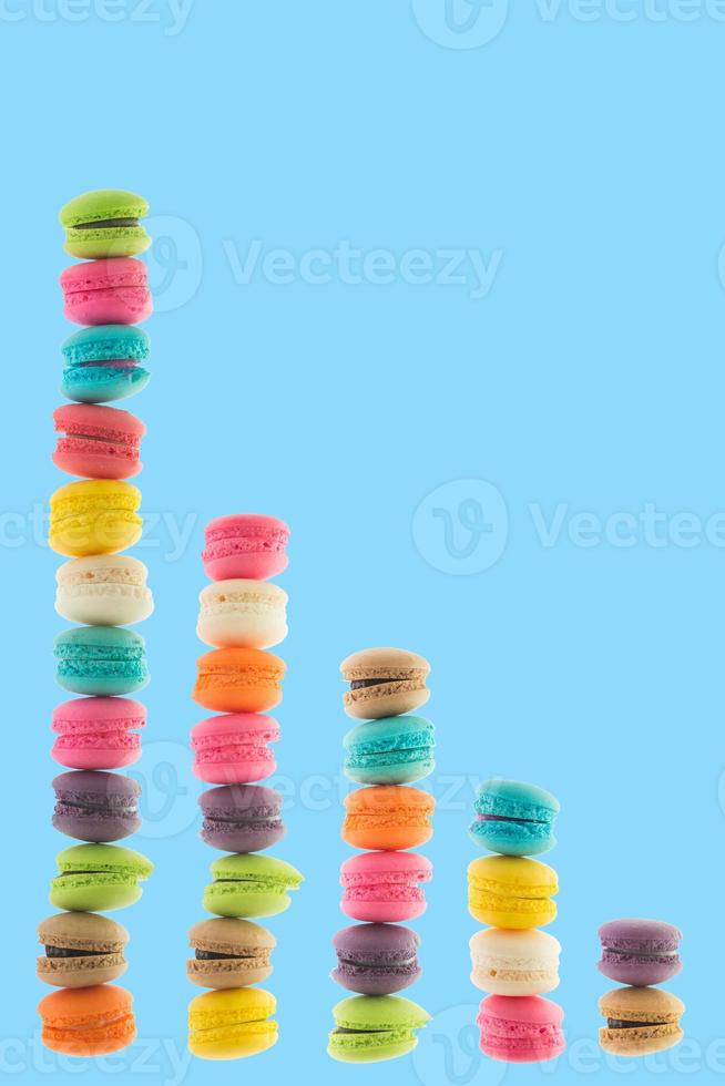 macaroons  color background photo