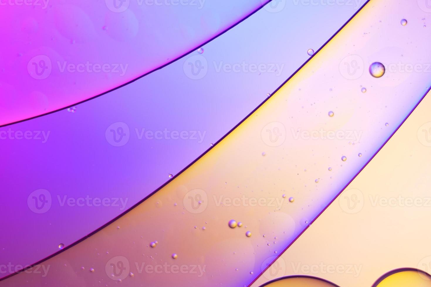 Top view movement of oil bubbles in the liquid photo