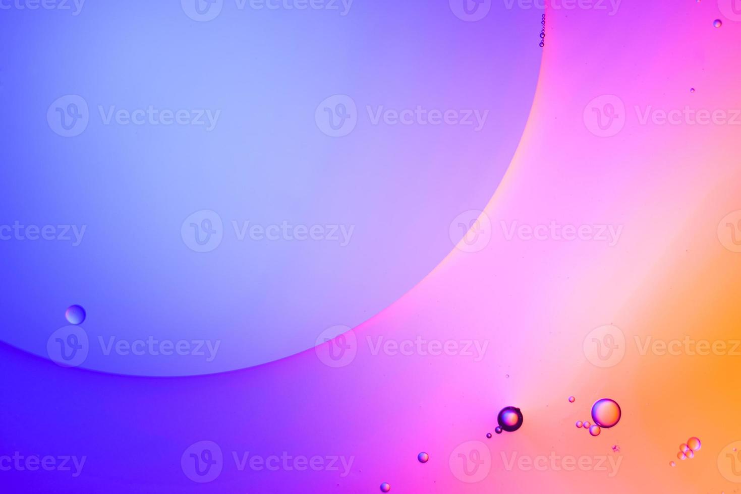 Top view movement of oil bubbles in the liquid photo