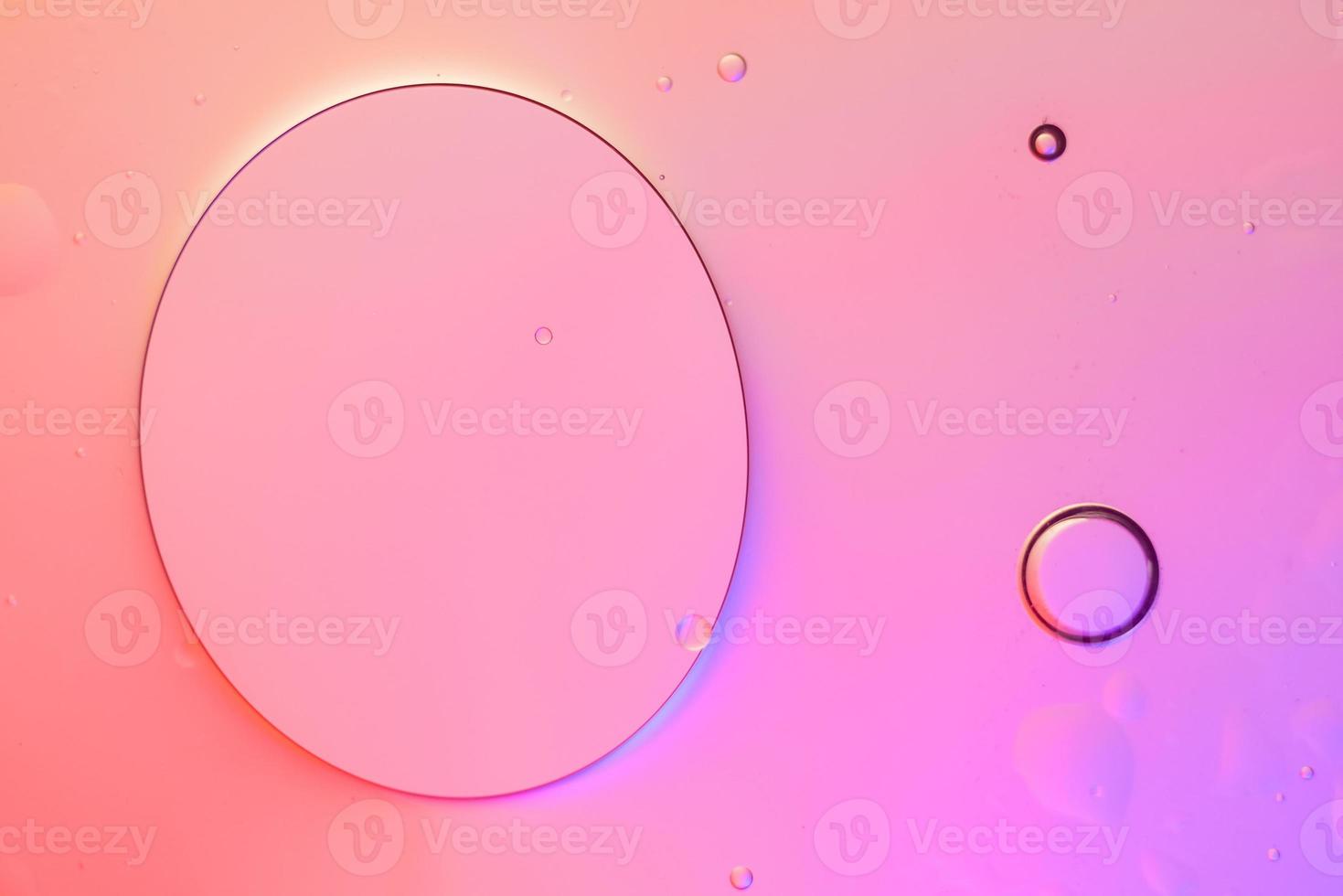 Top view movement of oil bubbles in the liquid photo