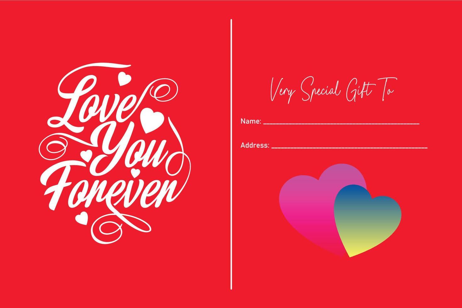 Free Valentine Gift Cover Design vector