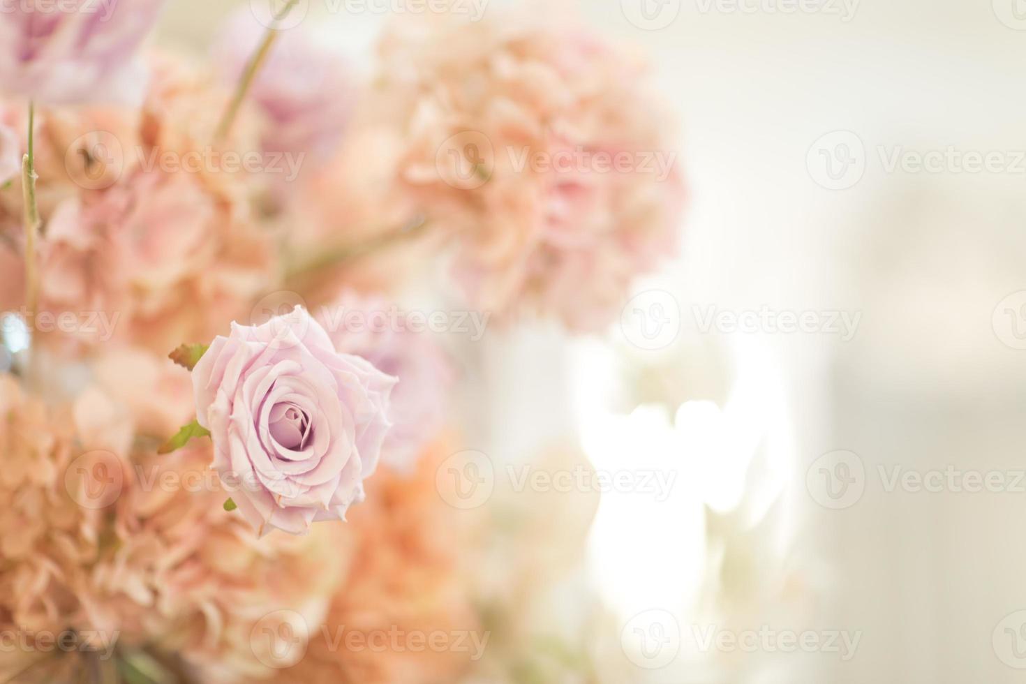 flores de tela de enfoque selectivo, concepto de San Valentín foto