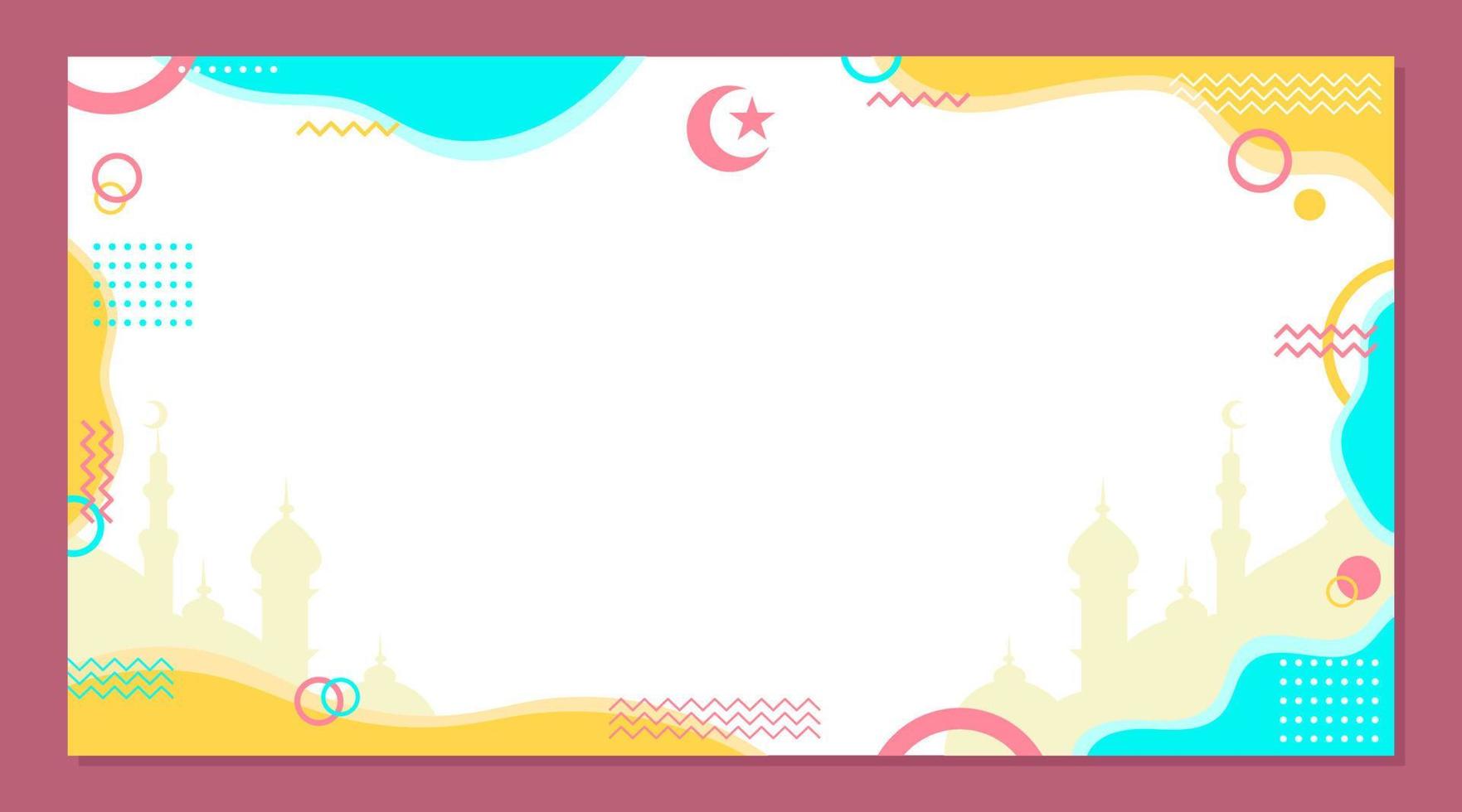 Islamic Abstract Background Banner, Vector, with Blank Space for Text vector