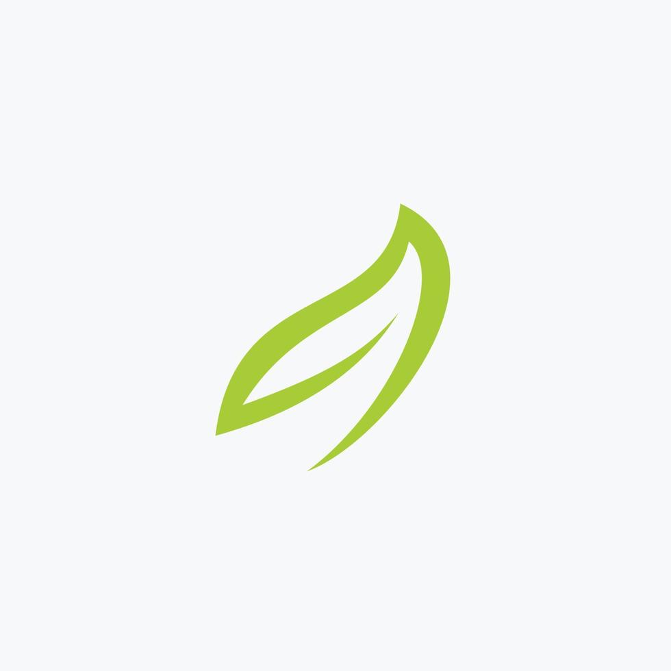fresh green leaf logo vector