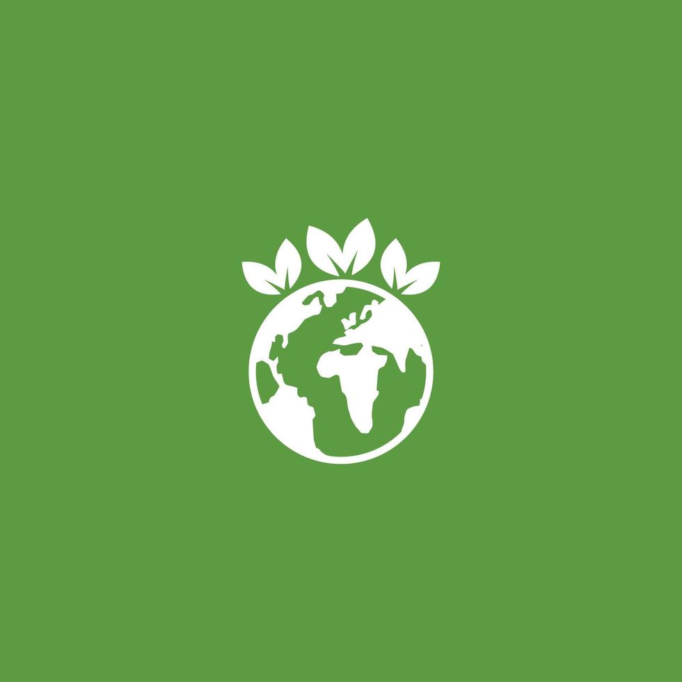 lush green earth logo vector