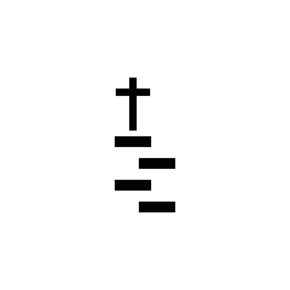 diseño de logotipo hacia la cruz de adoración cristiana, católica vector