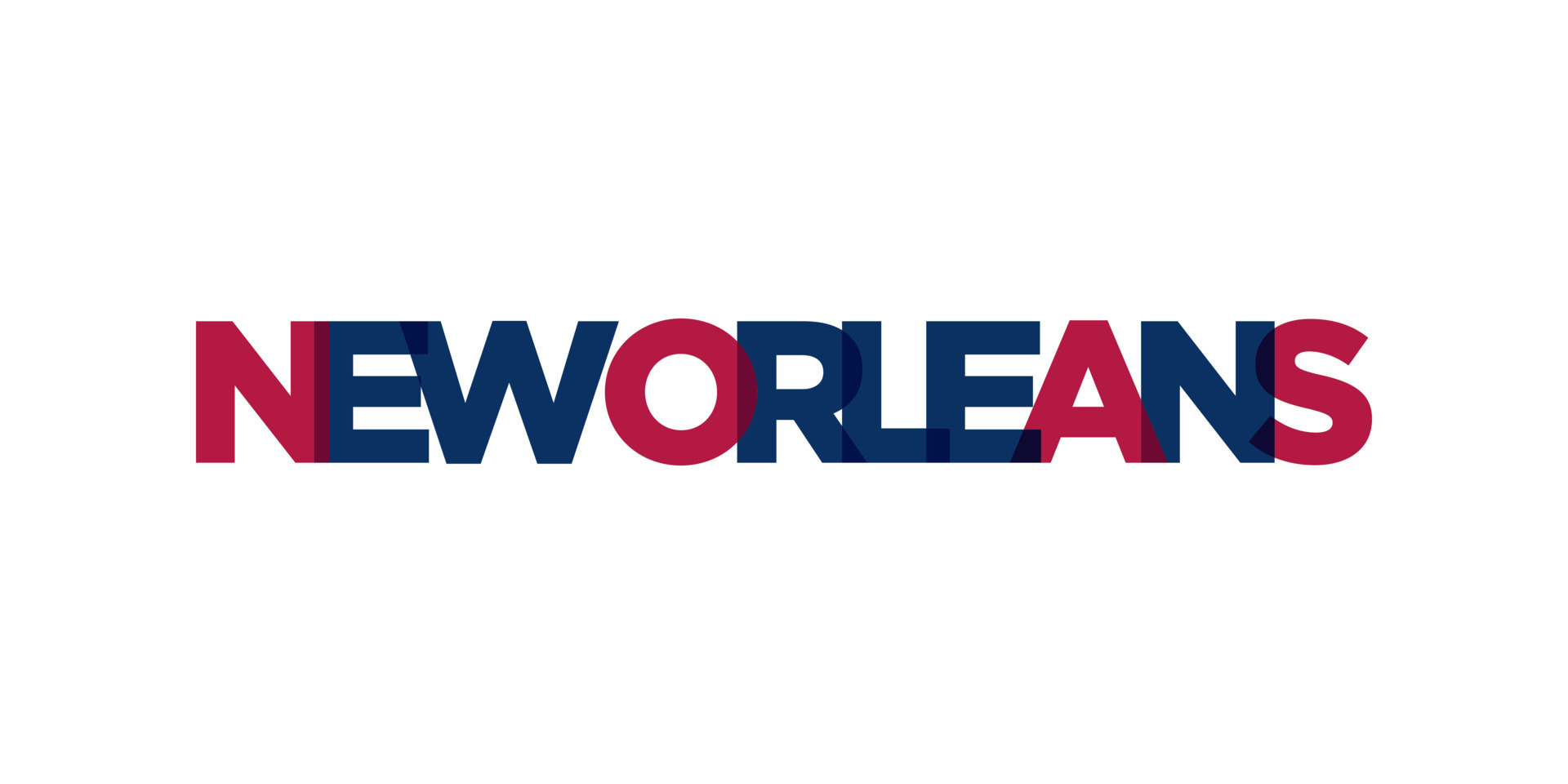 New Orleans, Louisiana, USA typography slogan design. America logo with