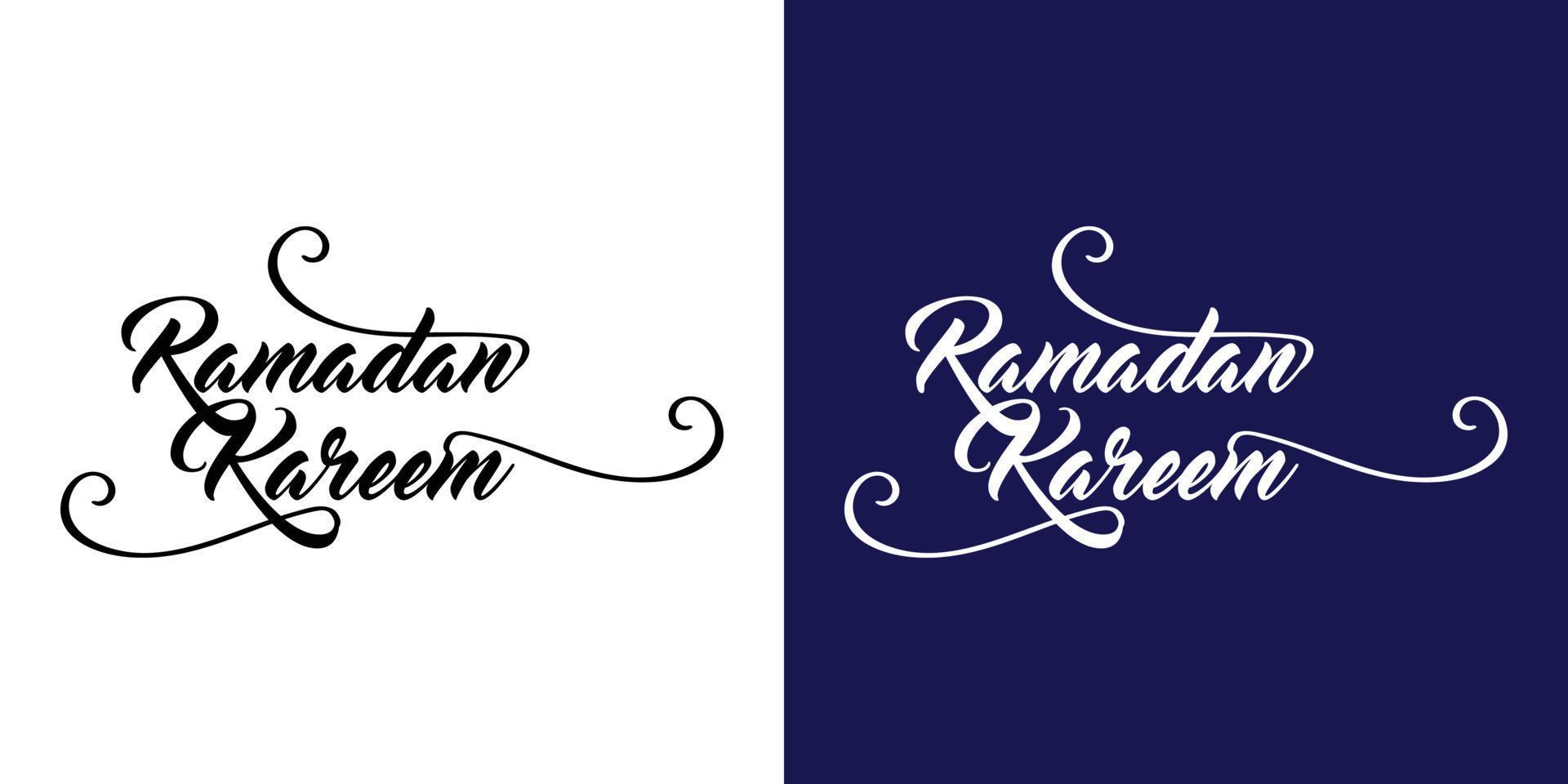 Ramadan Kareem Caligraphy in English. Ramadan Quotes Typography. vector
