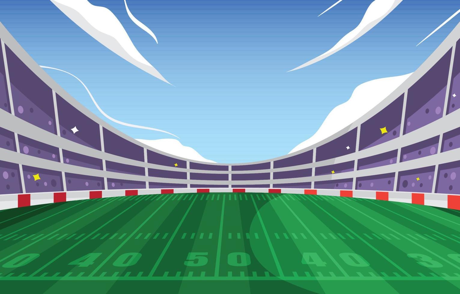 Daylight Super Bowl Stadium Concept vector