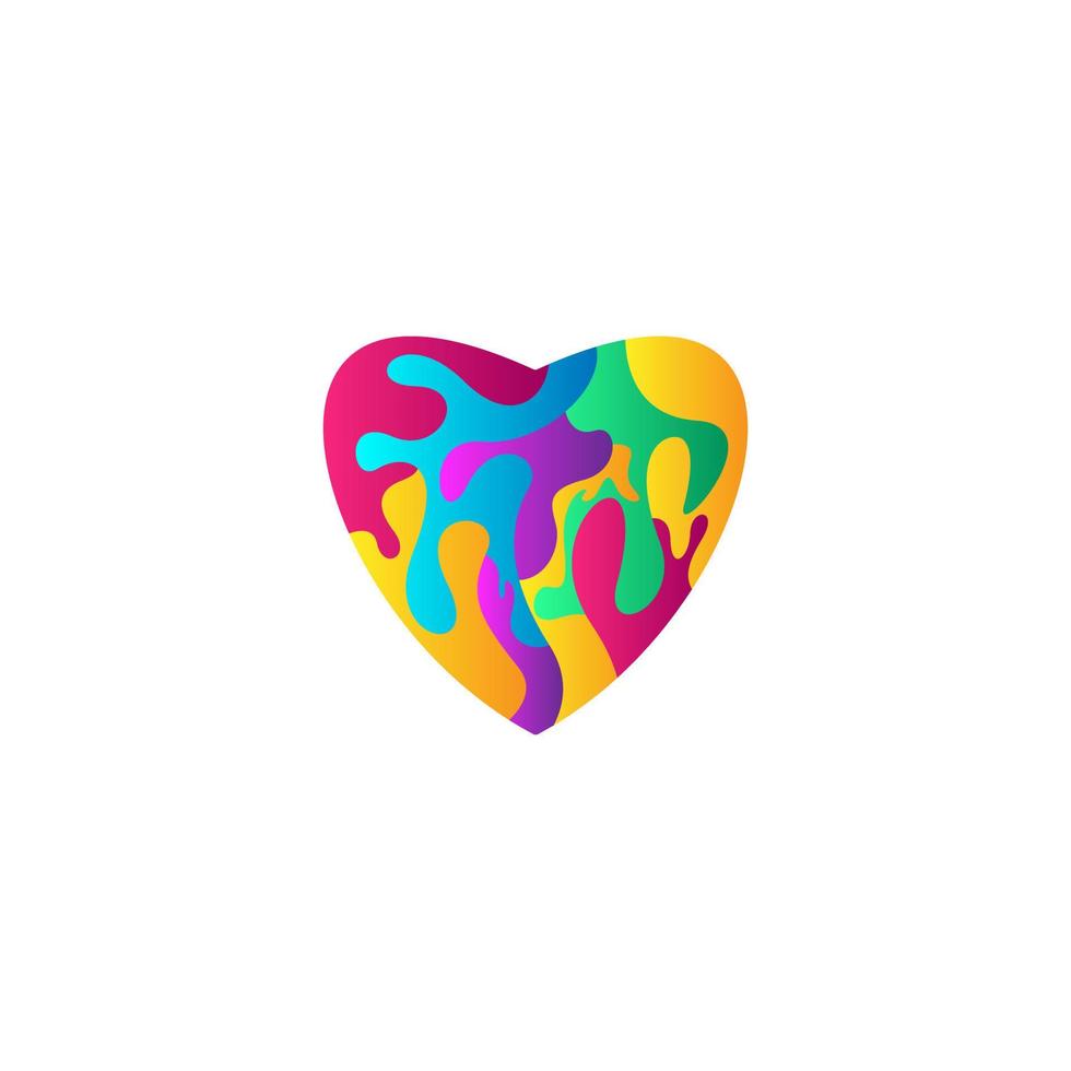 colorful love icon graphic vector design