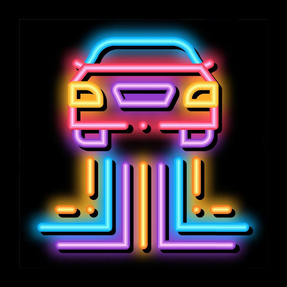 car electronic technology neon glow icon illustration vector