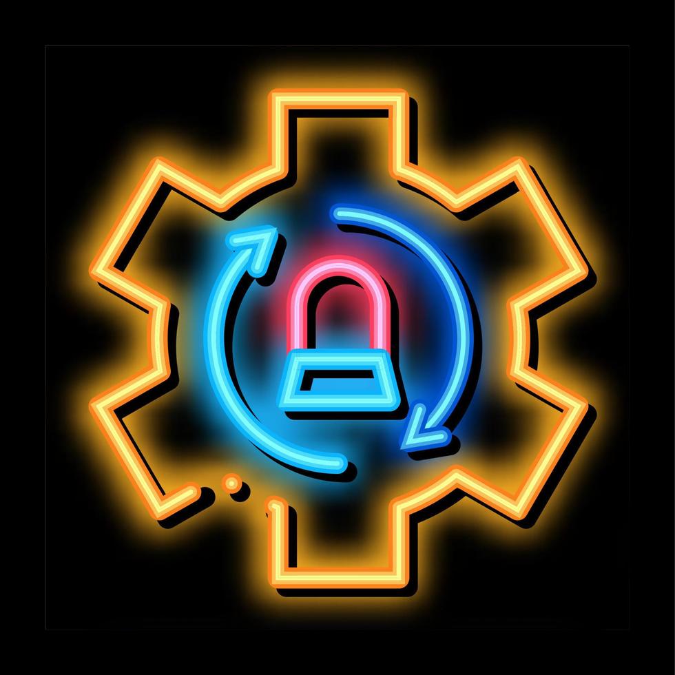 signalization code mistake working process neon glow icon illustration vector