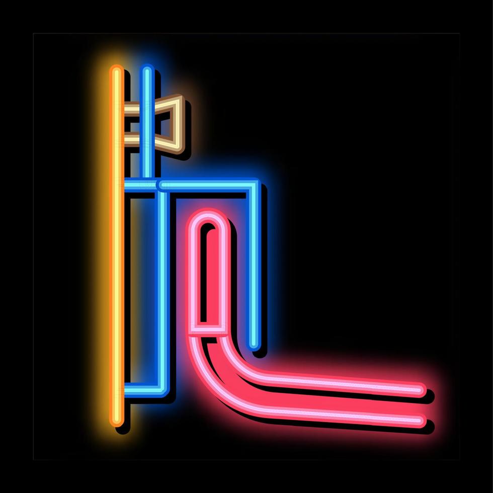 glossy stretch ceiling neon glow icon illustration vector