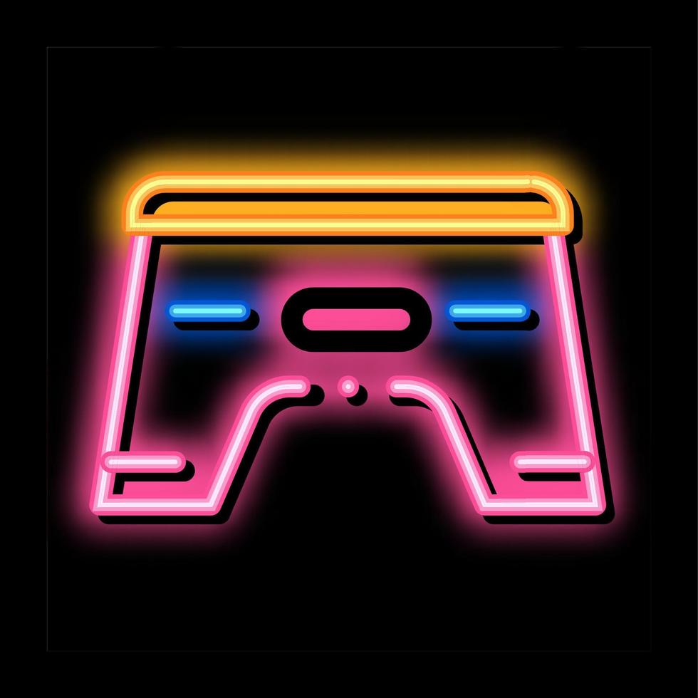 pedestal for baby neon glow icon illustration vector