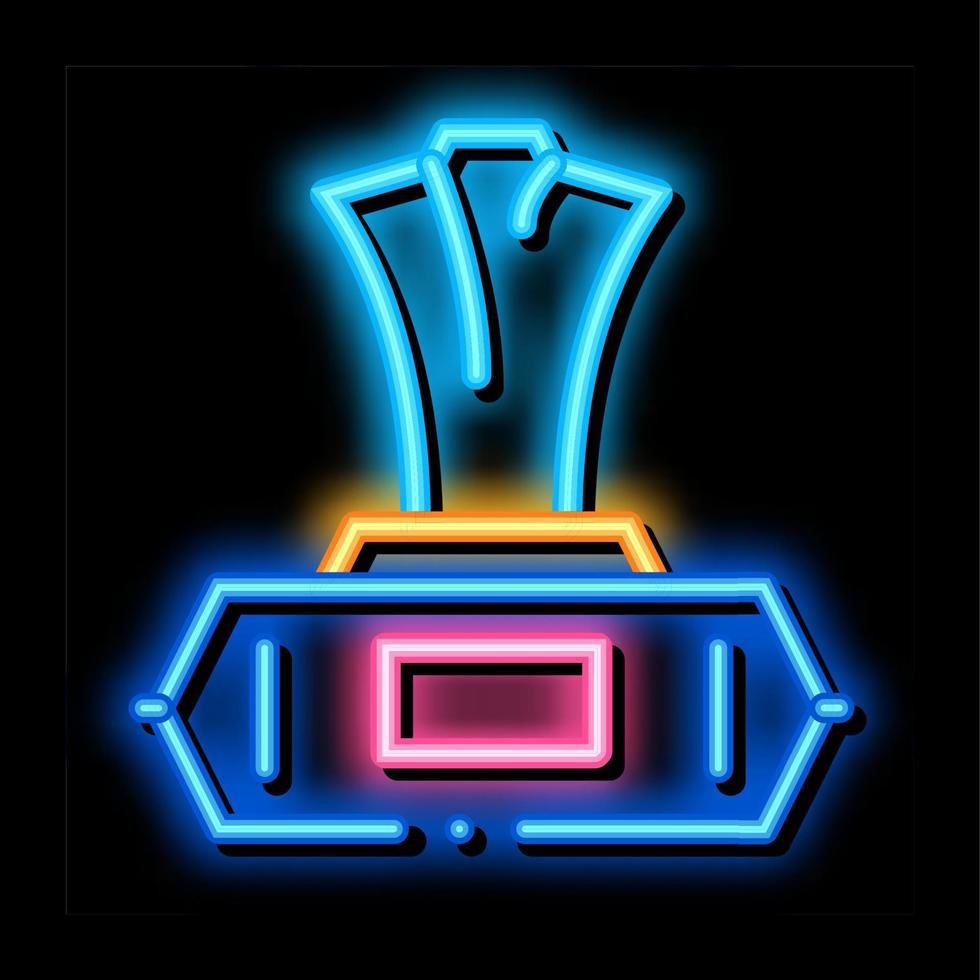 wet napkin package neon glow icon illustration vector