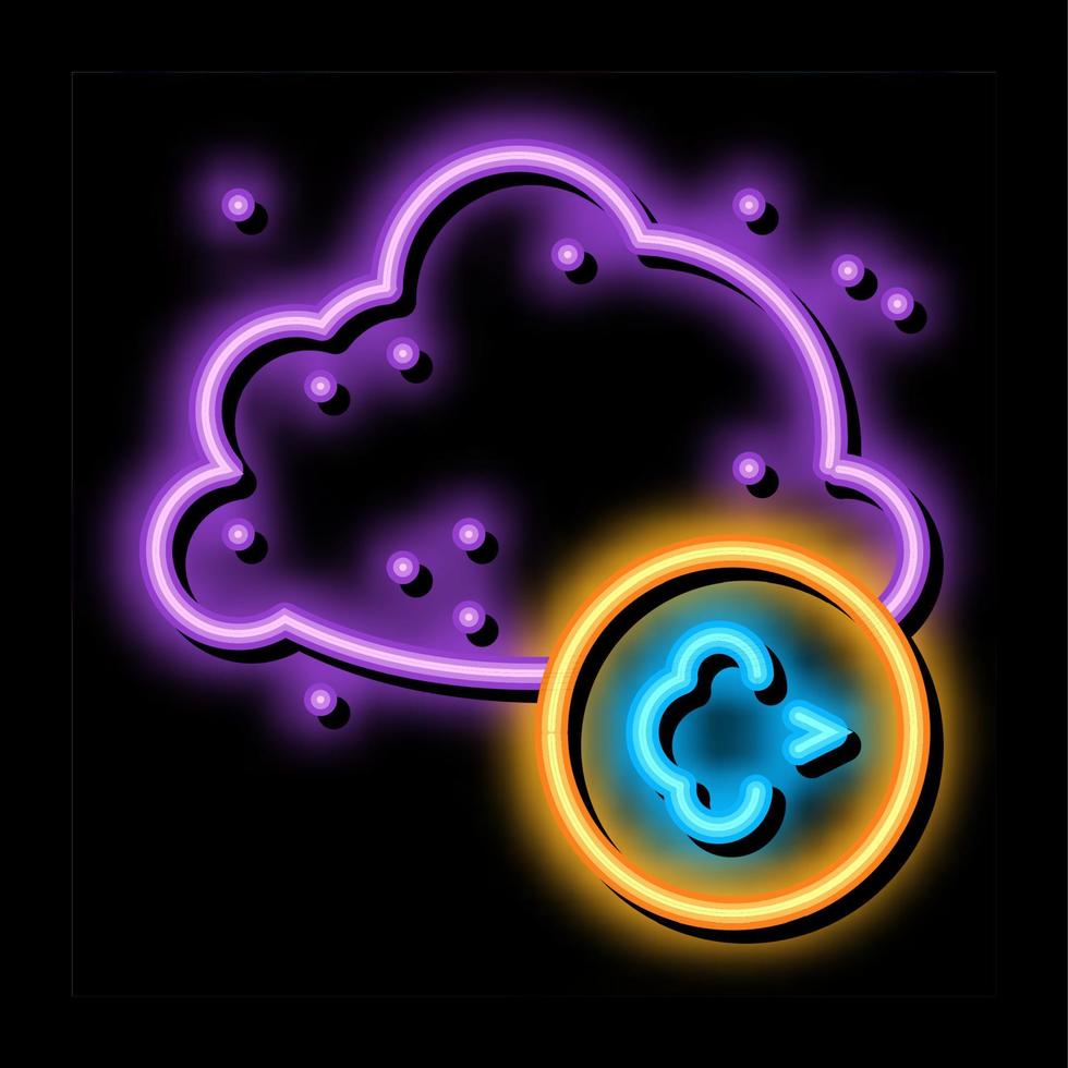 allergy on dust neon glow icon illustration vector