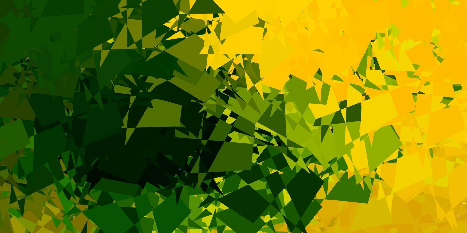 Dark green, red vector pattern with abstract shapes.
