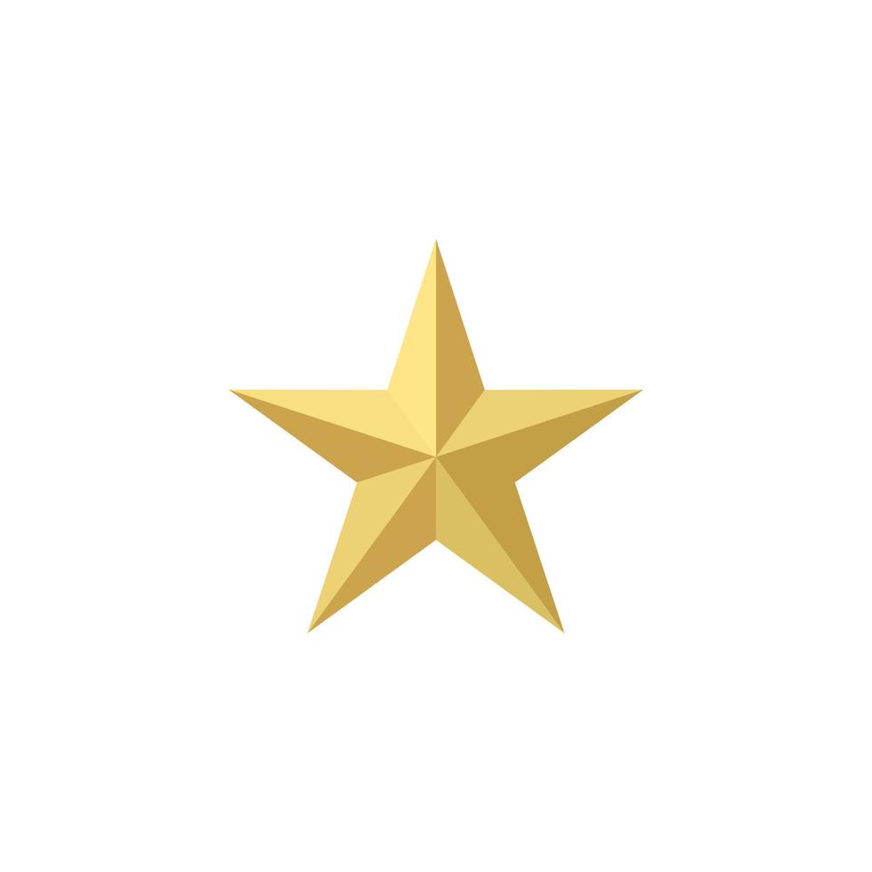 vector de icono de símbolos de calificación de oro estrella