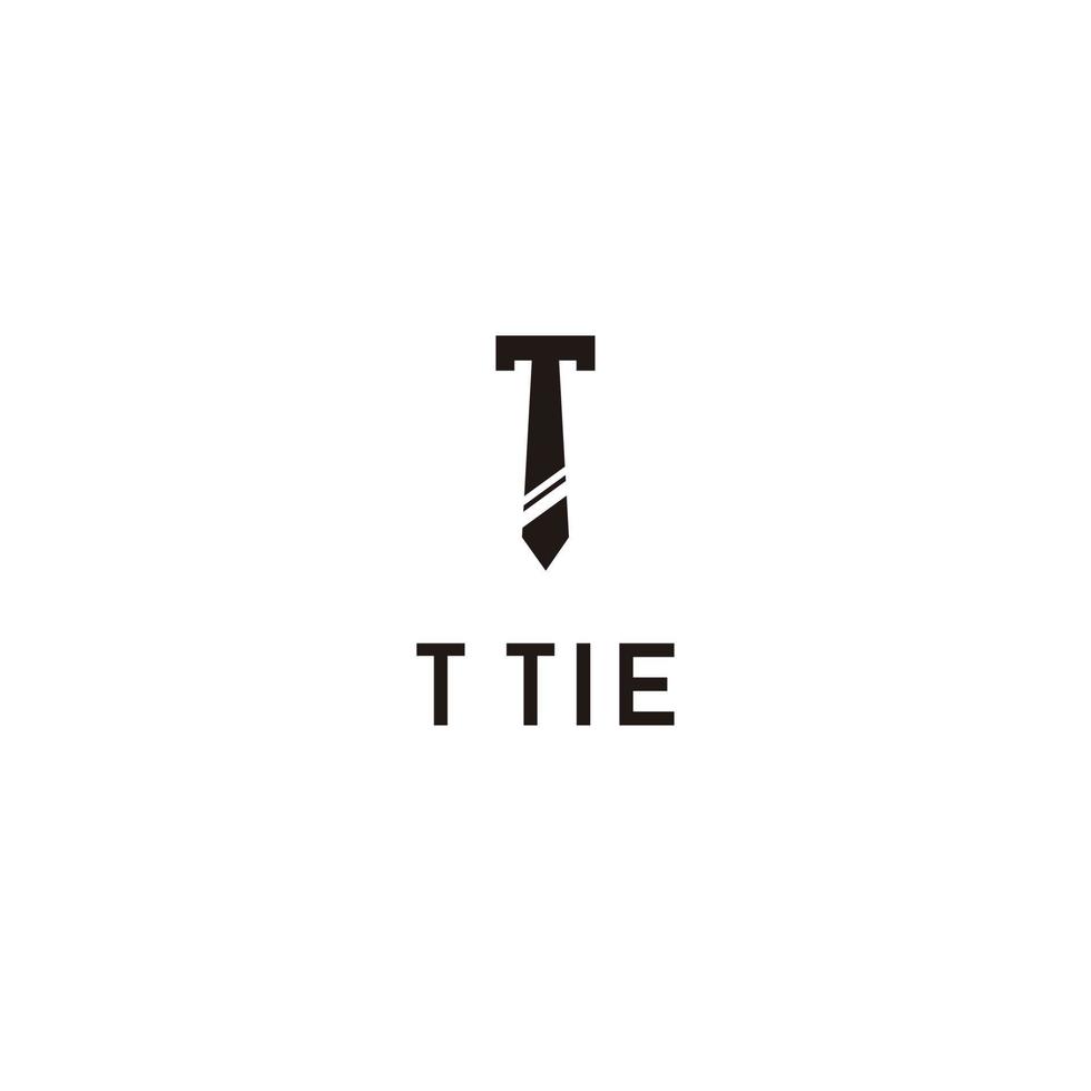 Inspiración en el diseño del logotipo de corbata. plantilla de logotipo de empresa. Corbata con forma de letra t. plantilla de logotipo de letra t para corbata vector
