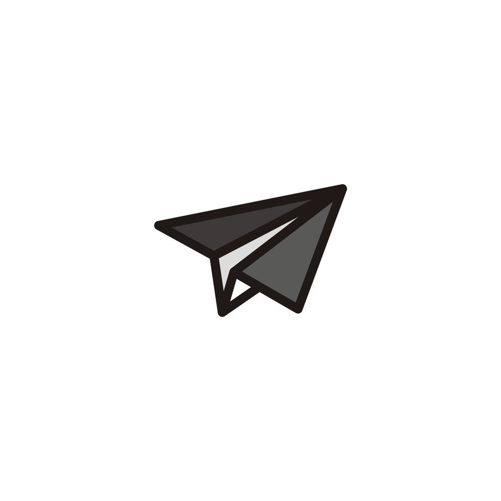 Paper plane icon send symbol design element logo template vector