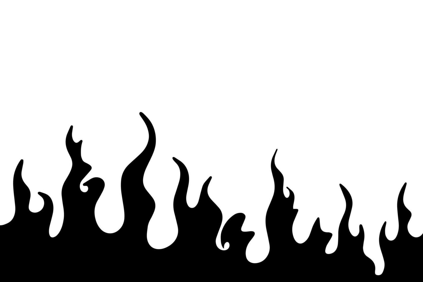 Fire vector, flame icon. Black icon isolated on white background. vector