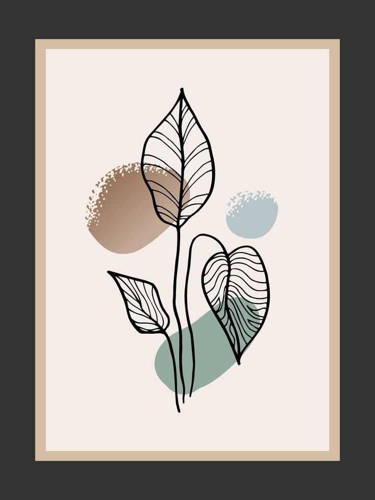 diseño de fondo de moda abstracto boho moderno. vector