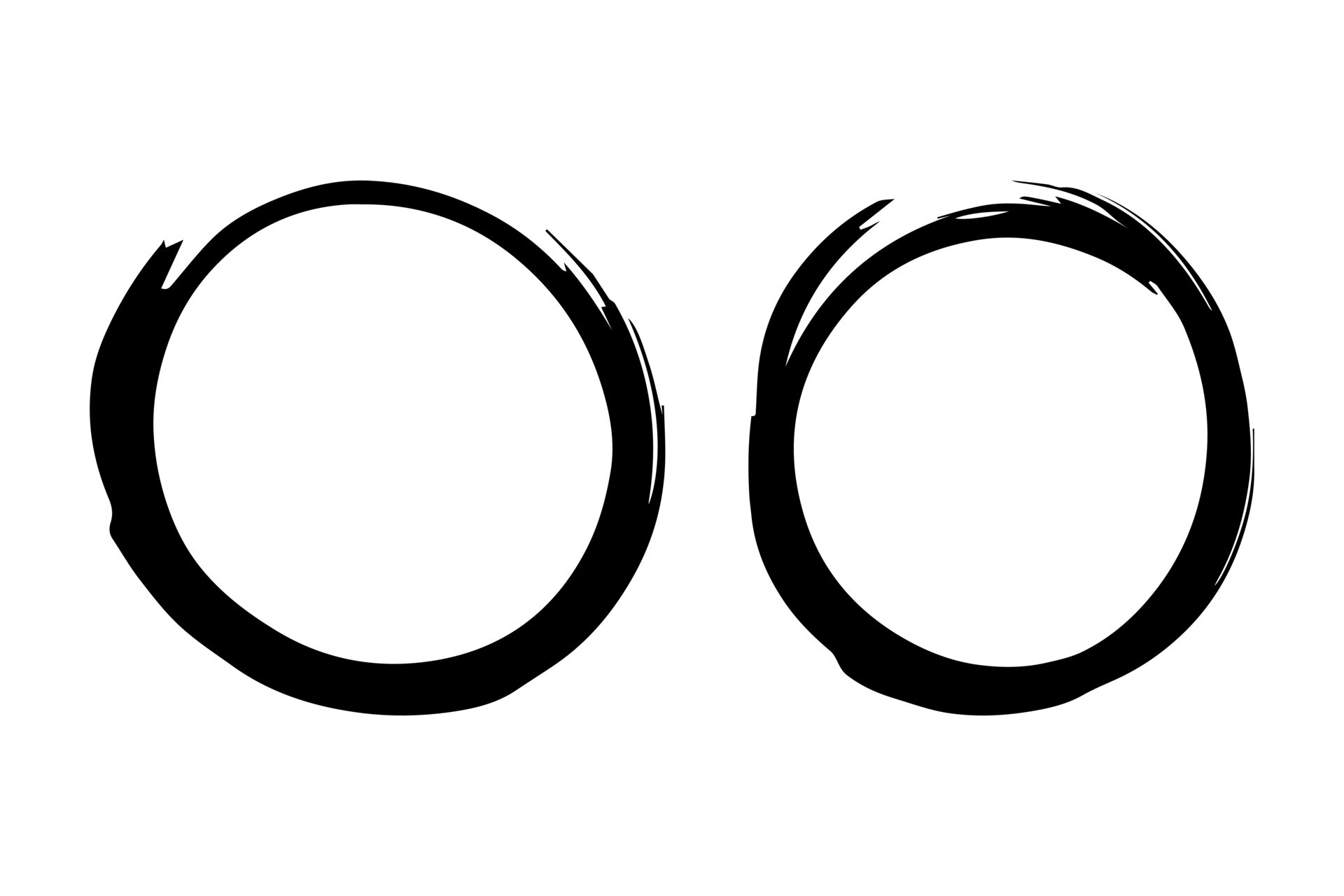 Circle black frame painted. Abstract vector design element. 17783108