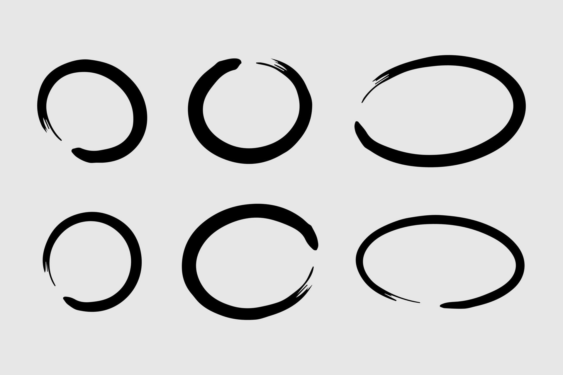 Circle black frame painted. Abstract vector design element. 17783112