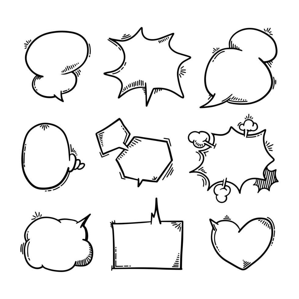 Comic bubbles for design purposes vector