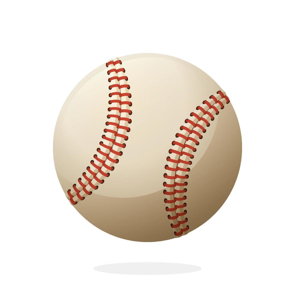 pelota de béisbol de cuero vector