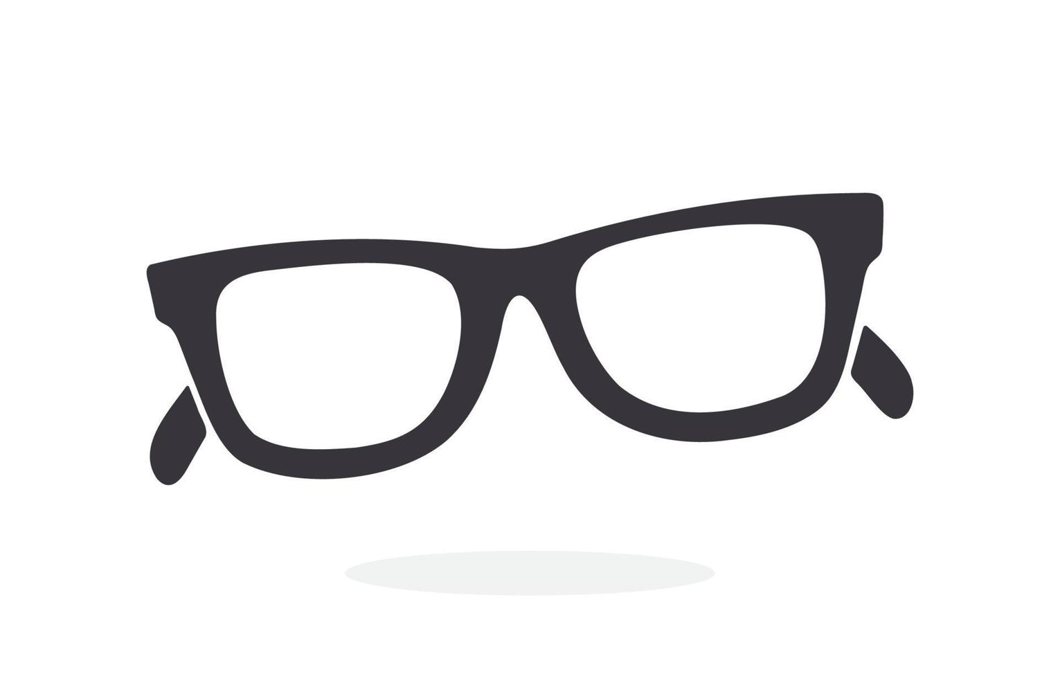 Silhouette icon of retro sunglasses horn-rimmed glasses vector