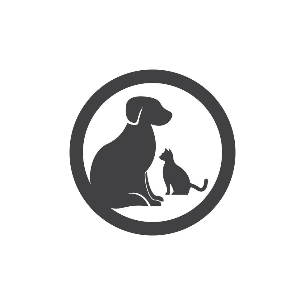 Pet Shop Silhouette Logo Vector Template