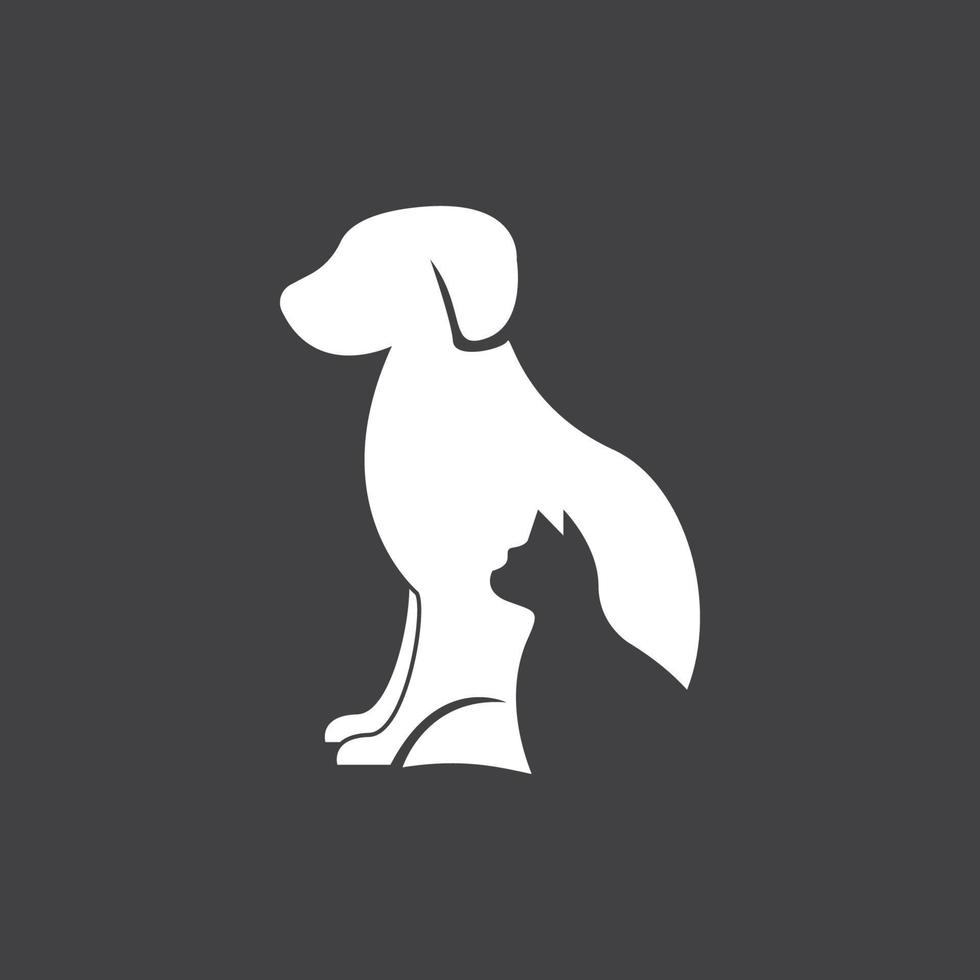 plantilla de vector de logotipo de silueta de tienda de mascotas