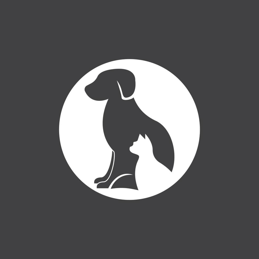 plantilla de vector de logotipo de silueta de tienda de mascotas