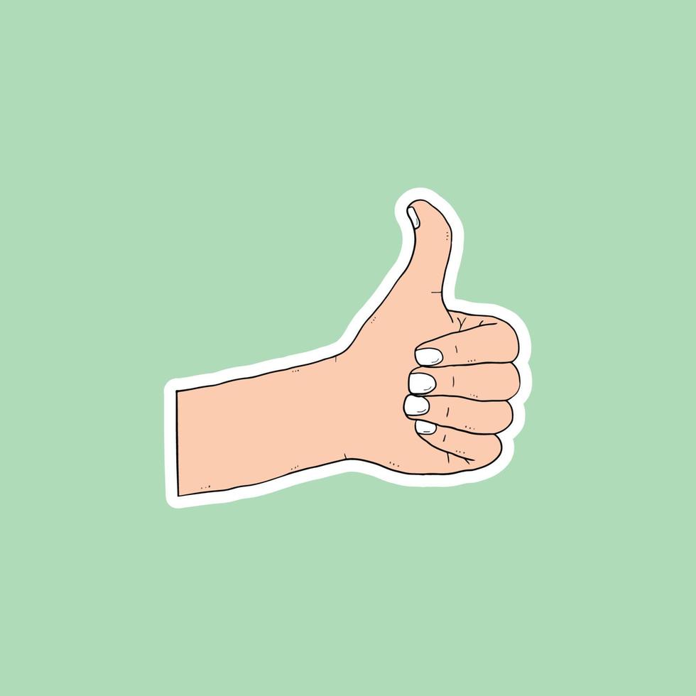 hand and  thumb vector