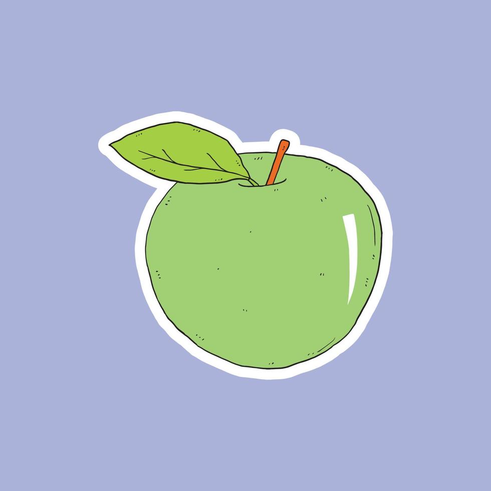 green fresh apple vector