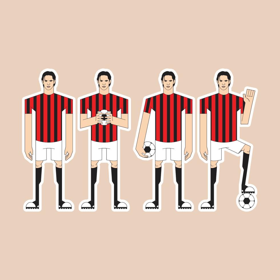 male football lover 22 vector