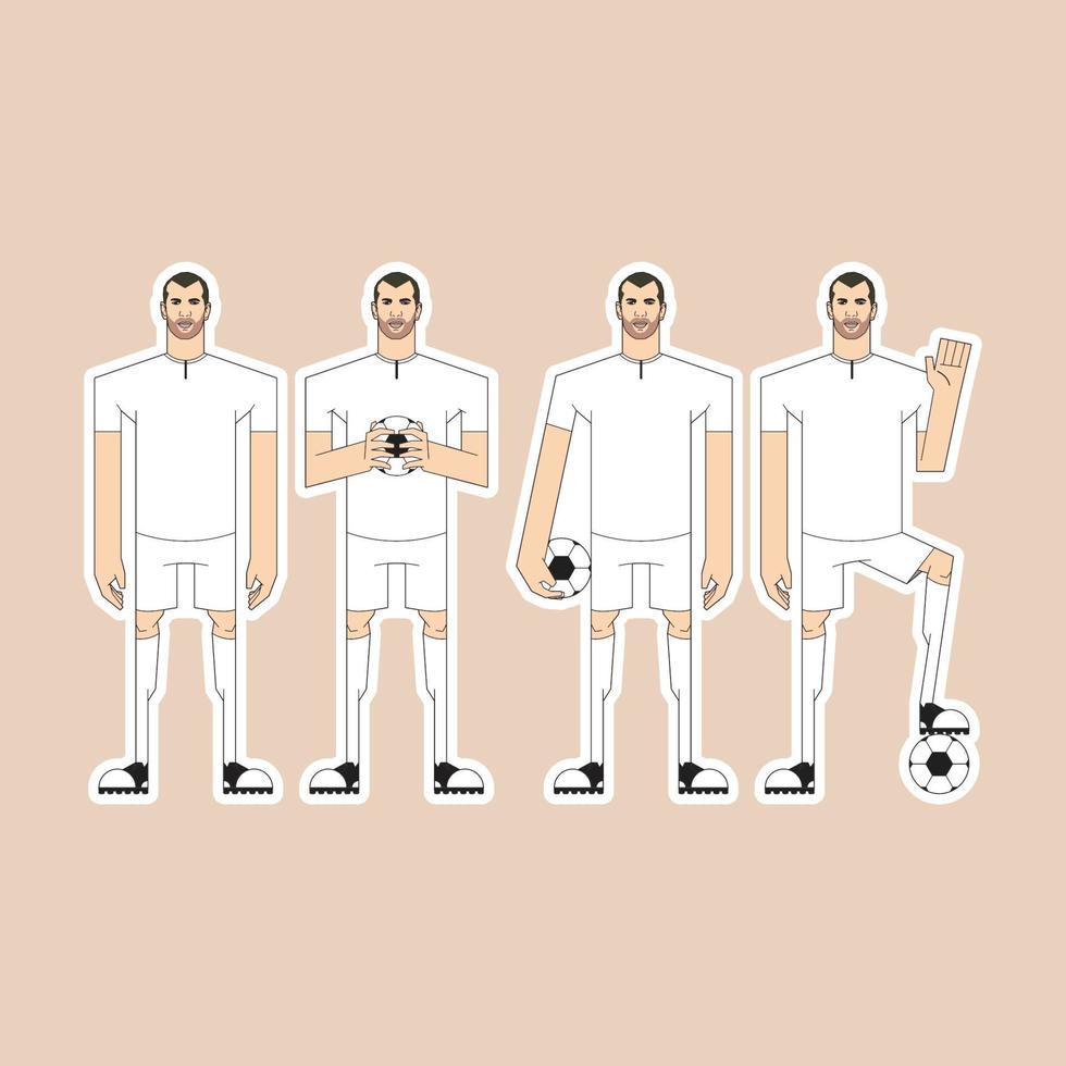 amante del fútbol masculino 35 vector