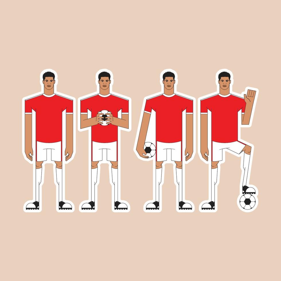 amante del fútbol masculino 29 vector