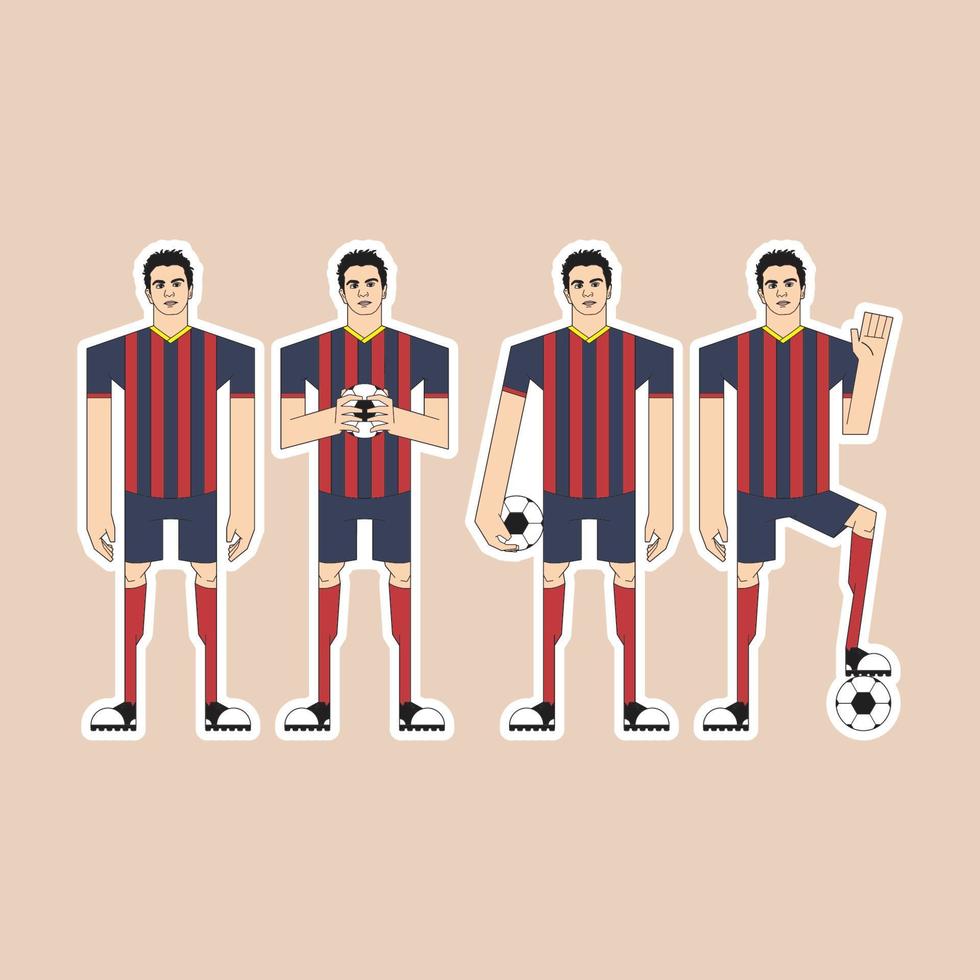 male football lover 34 vector