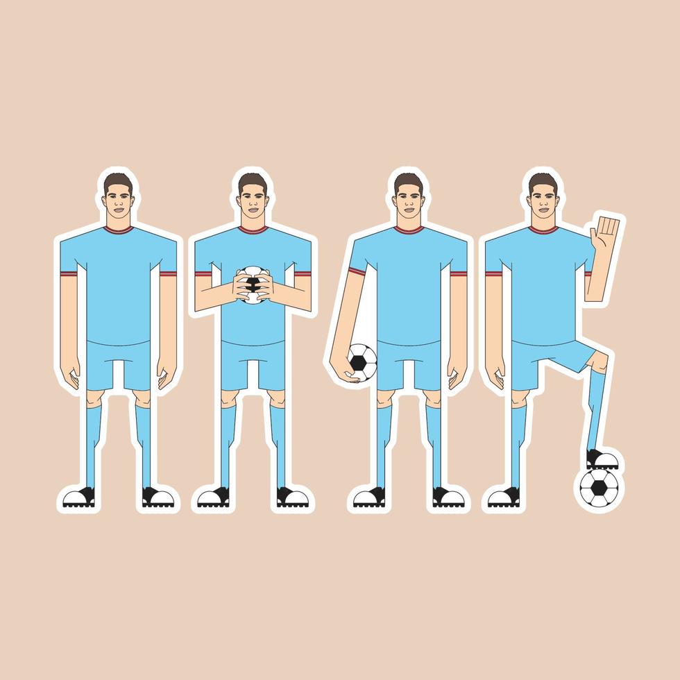 amante del fútbol masculino 17 vector