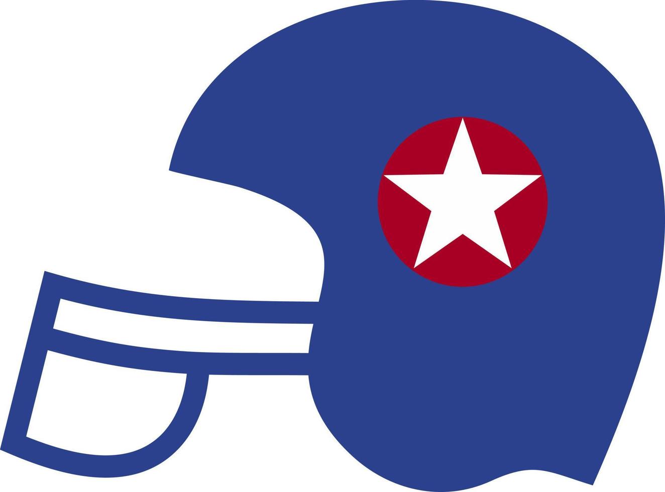 American Rugby Helmet. vector