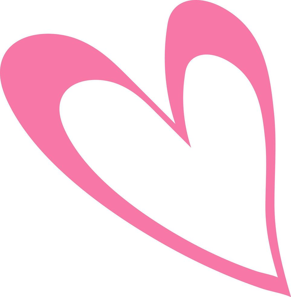 Pink heart illustration. vector