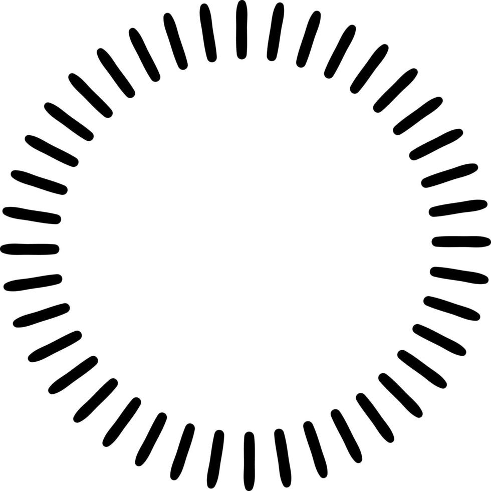 Illustration of a circle with lines. vector