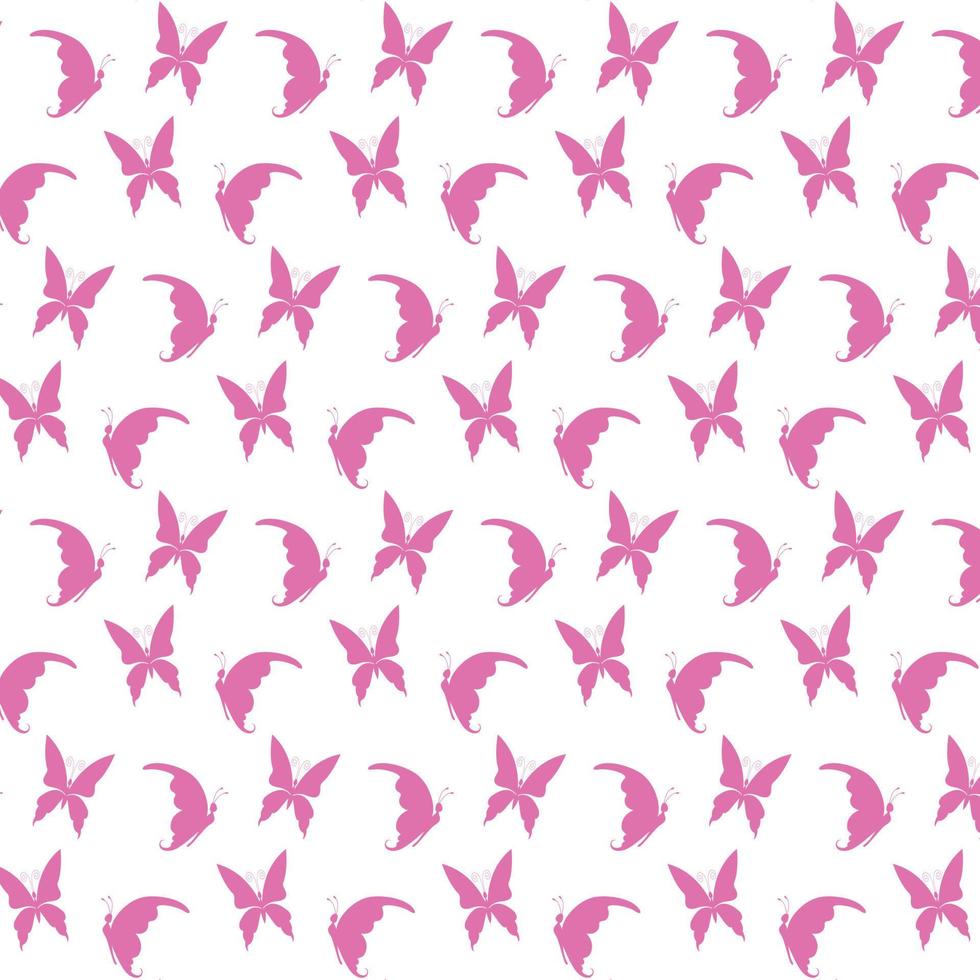 Background with pink butterflies. vector