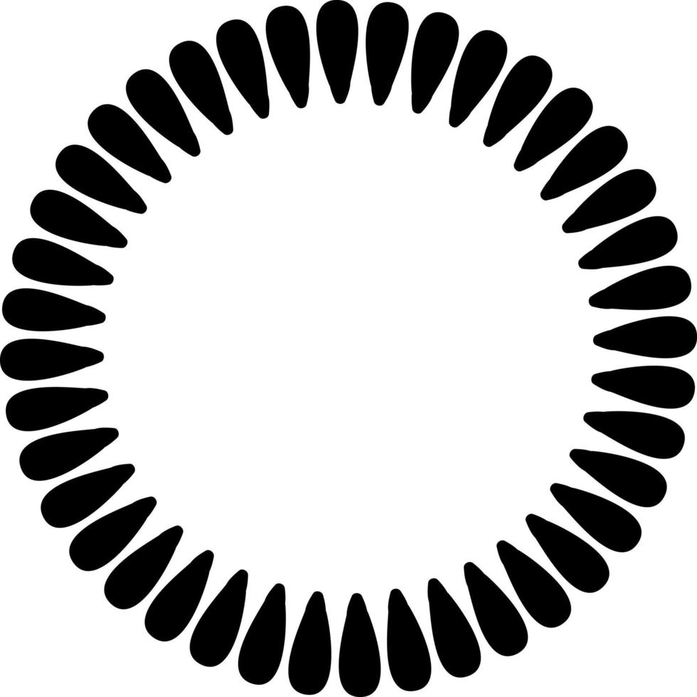 Illustration of a circle with drops. vector