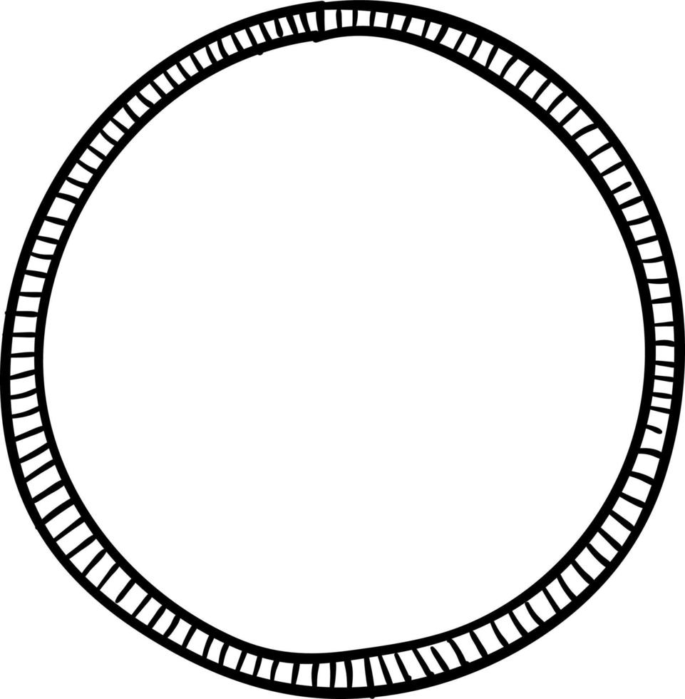 Illustration of a circle with dashes. vector