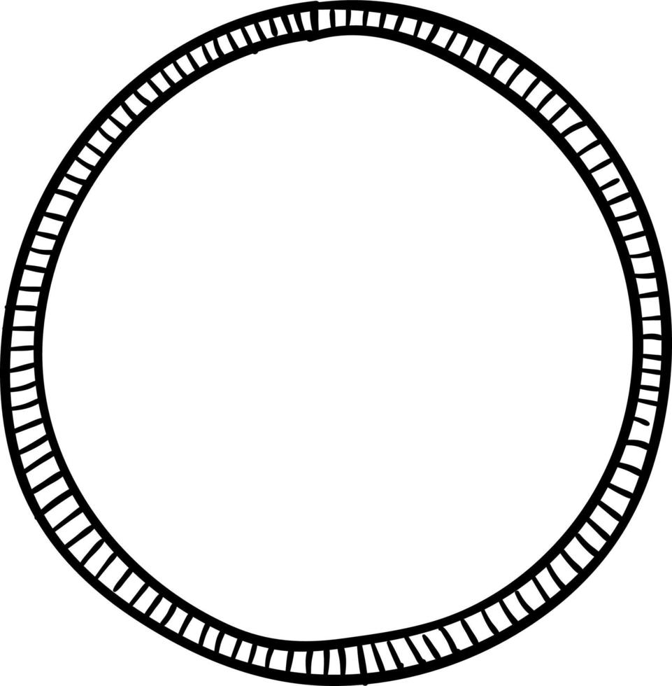 Illustration of a circle with dashes. vector