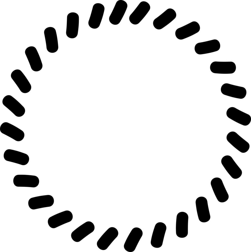 Illustration of a circle with dashes. vector