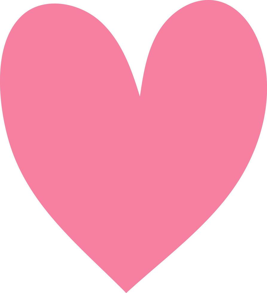 Pink heart illustration. vector